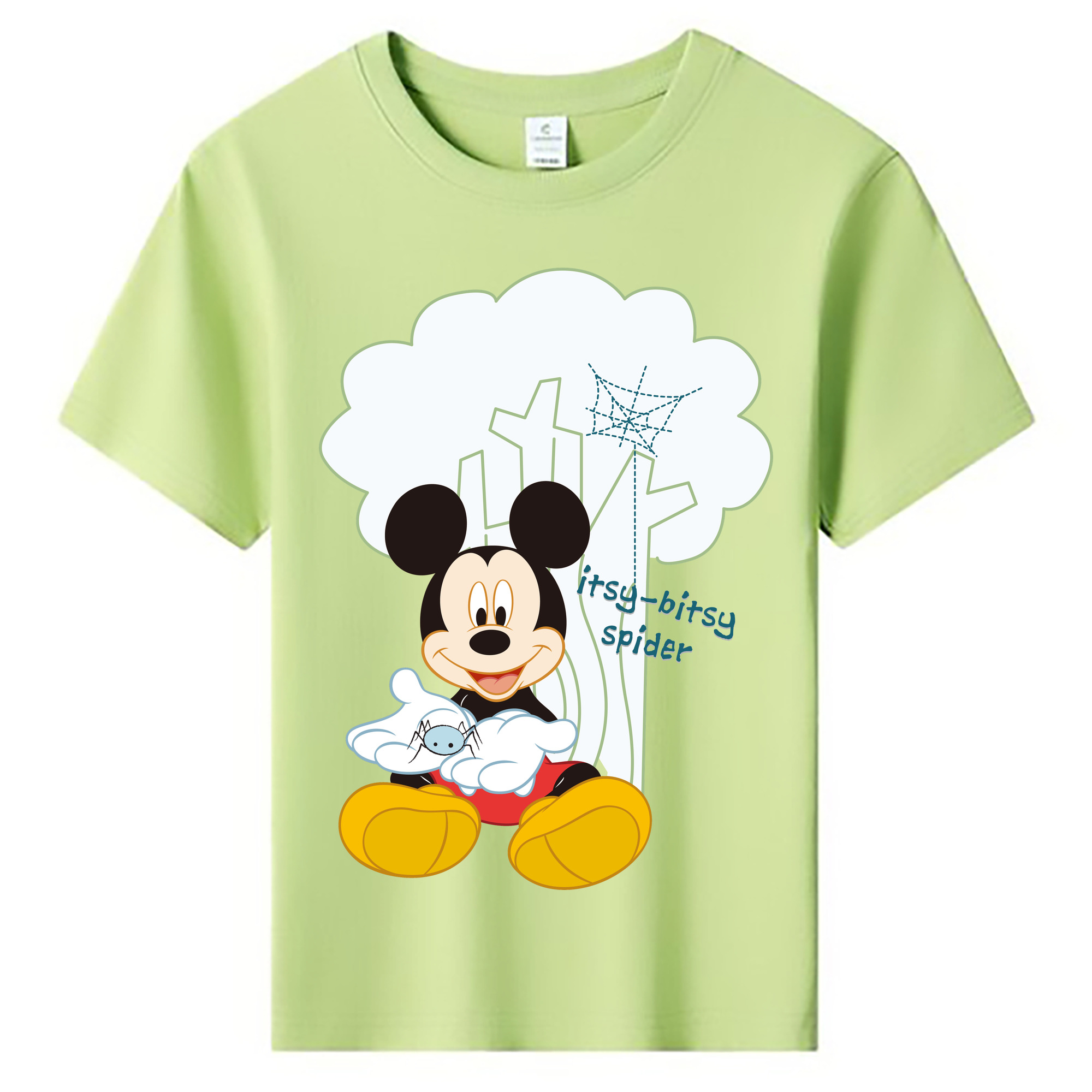 ミッキーマウス Mickey Mouse 綿100％キッズTシャツ（フロントプリント）